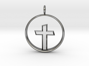 Cross Pendant 3 (Medium) in Polished Silver