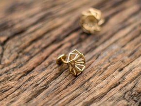 Cufflinks Octagonal in Polished Brass