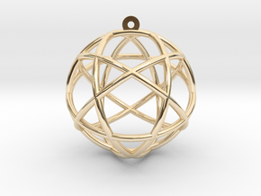 Penta Sphere Pendant 1.5" in 14K Yellow Gold