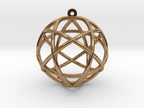 Penta Sphere Pendant 1.5" in Polished Brass