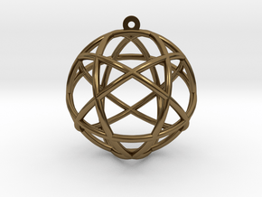 Penta Sphere Pendant 1.5" in Polished Bronze