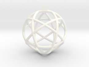 Penta Sphere Pendant 1.5" in White Processed Versatile Plastic