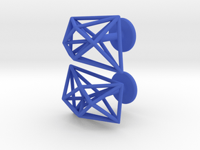 Cufflinks Square in Blue Processed Versatile Plastic