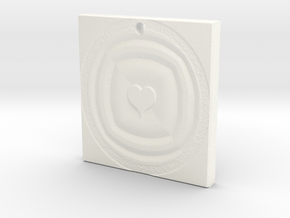 Hearts Echo in White Processed Versatile Plastic