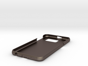 Galaxy S6 simple case in Polished Bronzed Silver Steel