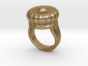 Old Ring 14 - Italian Size 14 in Polished Gold Steel