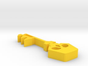 Borderlands Golden Key in Yellow Processed Versatile Plastic