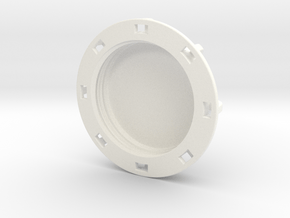 1.5" shallow Cap in White Processed Versatile Plastic