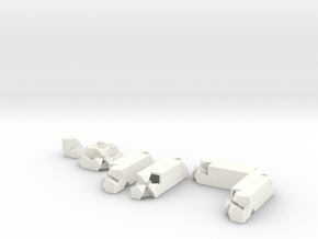 3way Joint Set (Kawai Tsugite) in White Processed Versatile Plastic