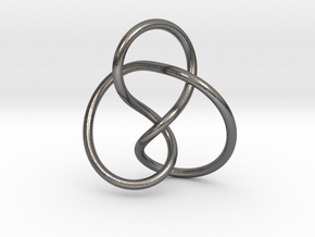 0354 Hyperbolic Knot K2.1 in Polished Nickel Steel