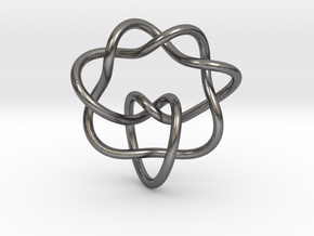 0355 Hyperbolic Knot K6.20 in Polished Nickel Steel