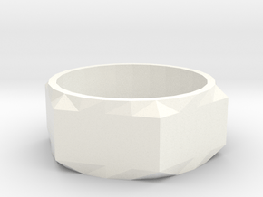 Bolt Ring in White Processed Versatile Plastic