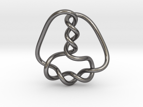 0357 Hyperbolic Knot K6.34 in Polished Nickel Steel