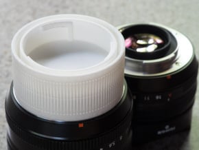 Fuji X mount double lens cap in White Processed Versatile Plastic