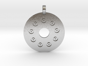 Flintblack Medallion in Natural Silver