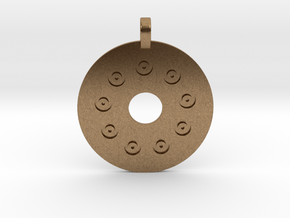 Flintblack Medallion in Natural Brass