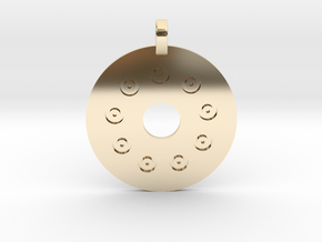 Flintblack Medallion in 14k Gold Plated Brass
