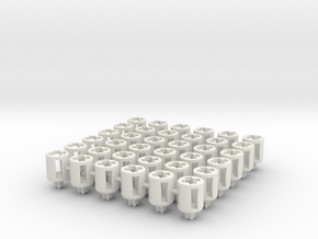Flight Stand Bush for Lego Axles (x36) in White Natural Versatile Plastic