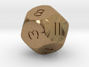 D12 dice in Natural Brass
