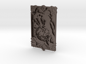 Darksiders Tarot Card - VI - The World in Polished Bronzed Silver Steel