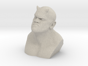 Demon Bust character in Natural Sandstone