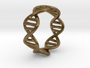 DNA Ring in Polished Bronze