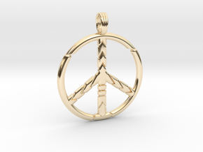 PEACE SYMBOL 2015 in 14k Gold Plated Brass