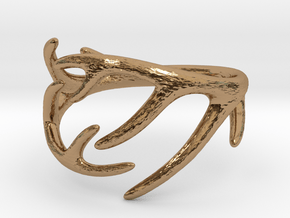 Antler Ring No.2(Size 8) in Polished Brass