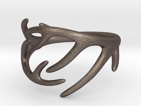 Antler Ring No.2(Size 8) in Polished Bronzed Silver Steel