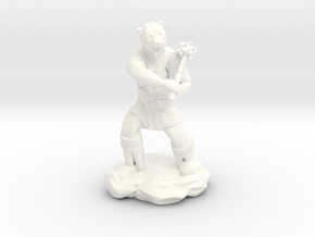Werebear With Mace in White Processed Versatile Plastic