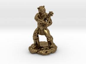 Werebear With Mace in Polished Bronze