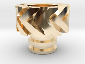 Warp Heat Sink in 14K Yellow Gold