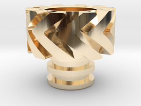 Warp Heat Sink in 14k Gold Plated Brass