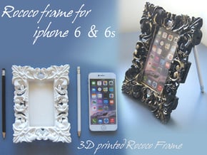 Iphone6 Rococo Frame Section in White Natural Versatile Plastic