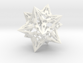 complex stellate icosahedron "Eladrin Form" in White Processed Versatile Plastic