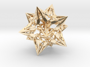complex stellate icosahedron "Eladrin Form" in 14k Gold Plated Brass