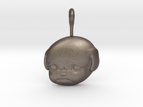 Pouty Puppy in Polished Bronzed Silver Steel