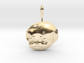 Pouty Puppy in 14k Gold Plated Brass