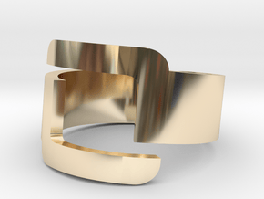 Connector Cool Plastic Ring [Size 8] in 14K Yellow Gold