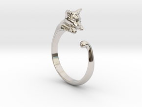 Cat Ring V1 - (Sizes 5 to 15 available) US Size 9 in Platinum