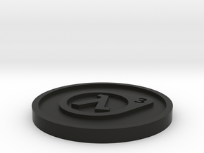 Half-Life 3 Lucky Coin in Black Natural Versatile Plastic