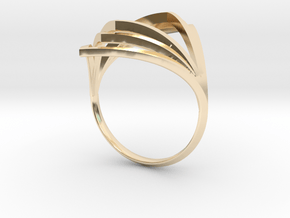 V Ring in 14K Yellow Gold