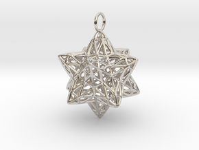 Christmas Bauble 2 in Rhodium Plated Brass