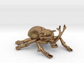 Hercules Beetle pendant in Natural Brass