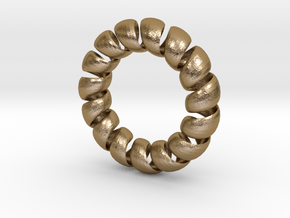 SpiralRing in Polished Gold Steel