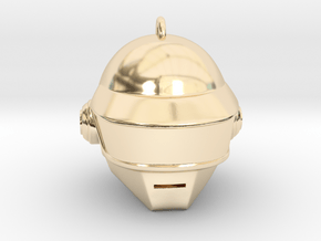 Daft Punk Pendant in 14k Gold Plated Brass