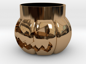 Halloween Pumpkin Glass New in Polished Brass