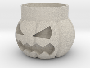 Halloween Pumpkin Glass New in Natural Sandstone