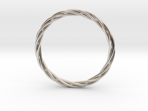 twisted bracelet in Rhodium Plated Brass