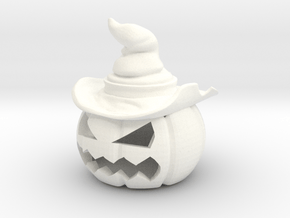 Halloween Pumpkin Witch in White Processed Versatile Plastic